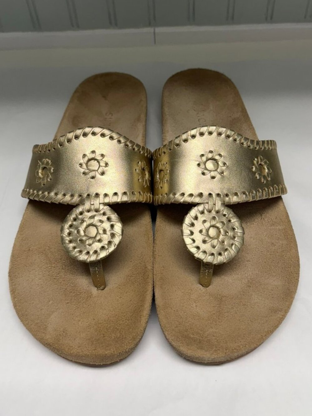 JACK ROGERS Comfort Sandals Size 10 Platinum